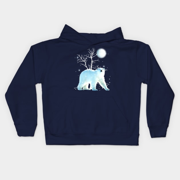 Winter Solstice Polaris Kids Hoodie by emma17